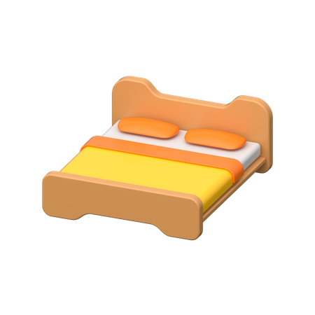 Cama de casal  3D Icon