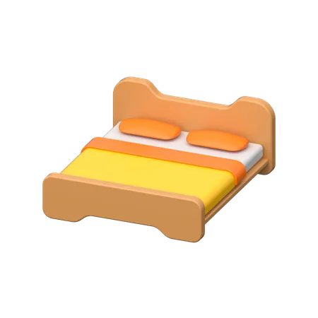 Cama de casal  3D Icon