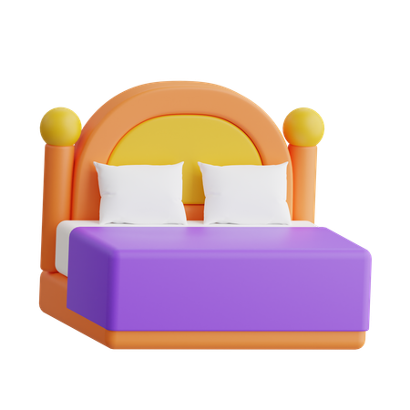 Cama de casal  3D Icon