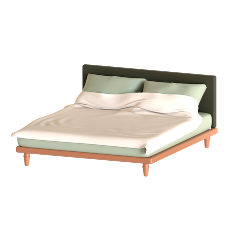 Cama de casal  3D Icon