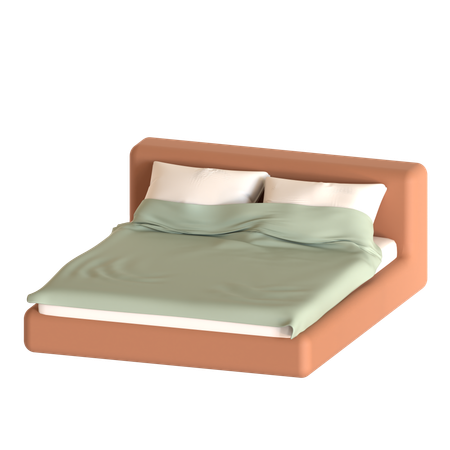 Cama de casal  3D Icon