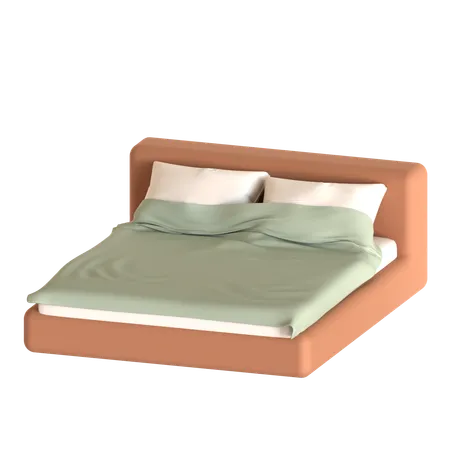 Cama de casal  3D Icon