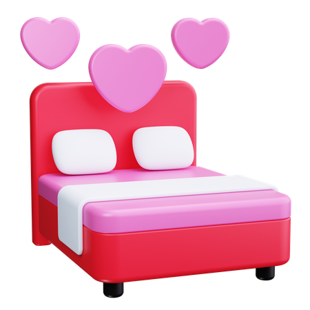 Cama de casal  3D Icon