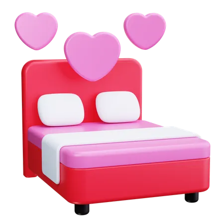 Cama de casal  3D Icon