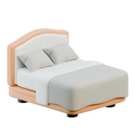 Cama de casal  3D Icon