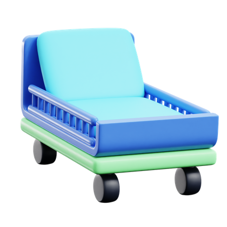 Cama de hospital  3D Icon