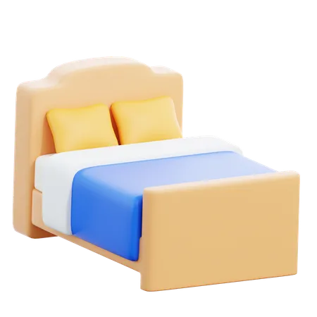 Cama de hotel  3D Icon