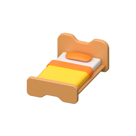 Cama de solteiro  3D Icon