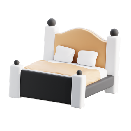 Cama matrimonial  3D Icon