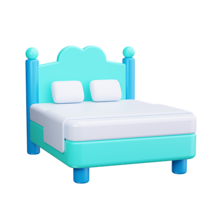 Cama matrimonial  3D Icon