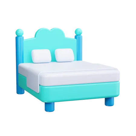 Cama matrimonial  3D Icon