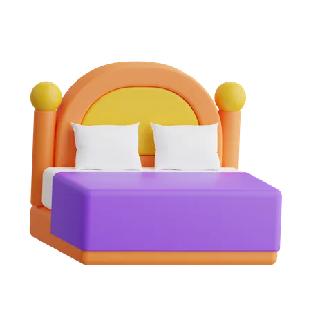 Cama matrimonial  3D Icon