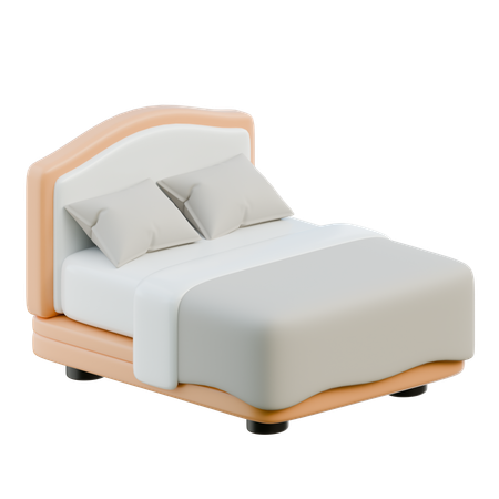 Cama matrimonial  3D Icon