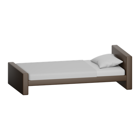 Cama individual  3D Icon