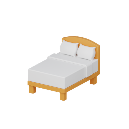 Cama individual  3D Icon