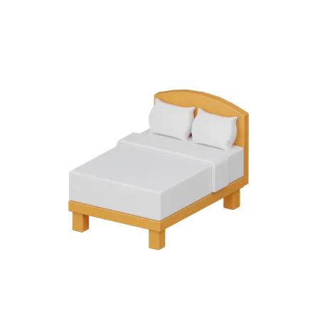 Cama individual  3D Icon