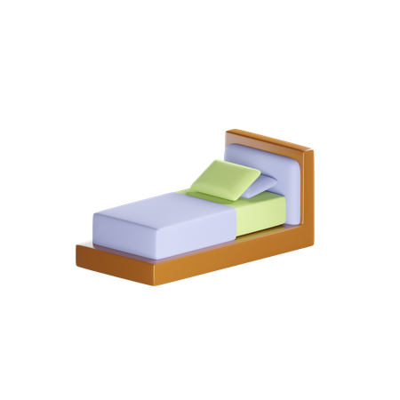 Cama individual  3D Icon