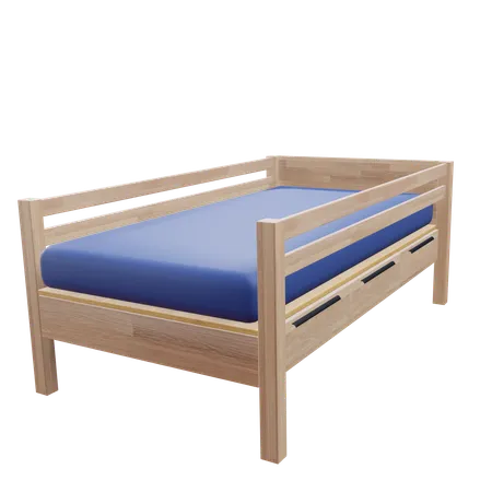 Cama individual  3D Icon