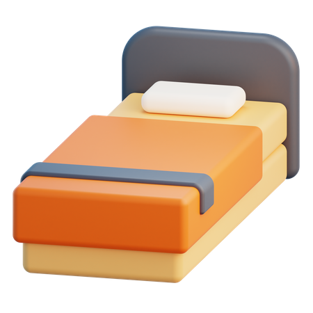 Cama individual  3D Icon