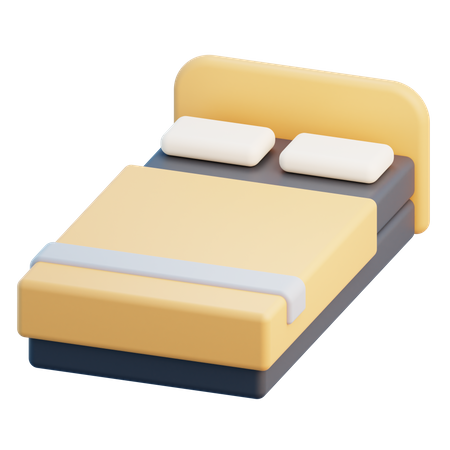 Cama matrimonial  3D Icon