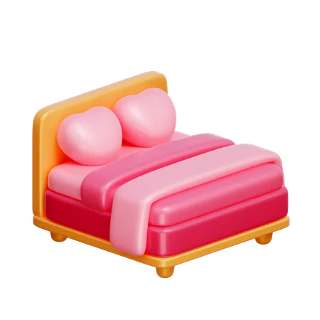 Cama Rosa  3D Icon