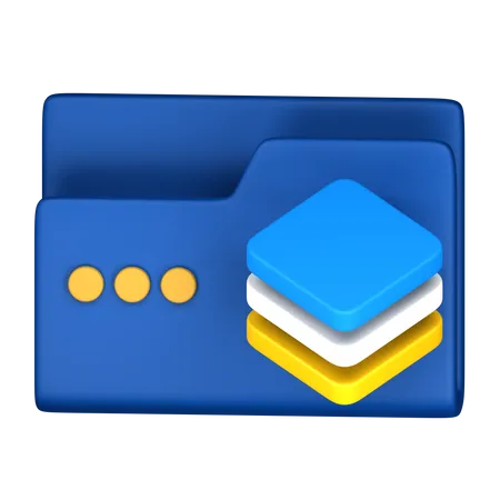 Camada de pasta  3D Icon