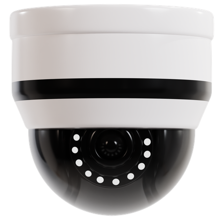 Cámara CCTV domo moderna  3D Icon