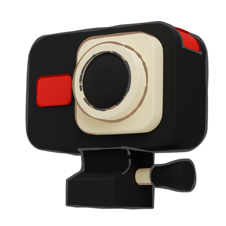Cámara de acción  3D Icon