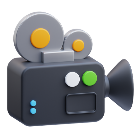 Camara de cine  3D Icon