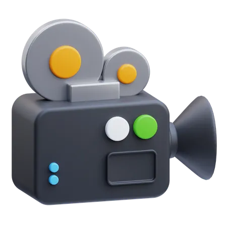 Camara de cine  3D Icon