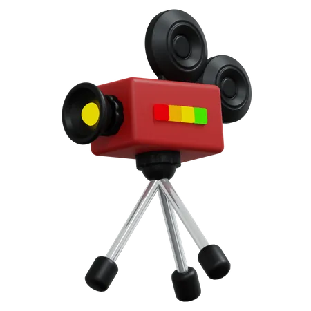 Camara de cine  3D Icon