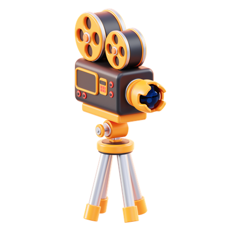 Cámara de cine  3D Icon