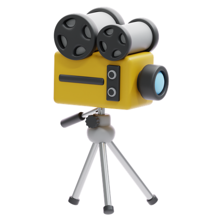 Cámara de cine  3D Icon