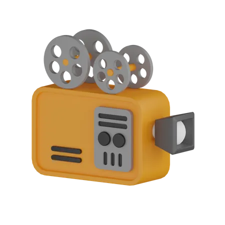 Cámara de cine  3D Icon