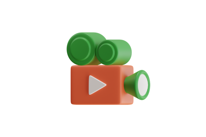 Camara de video  3D Icon