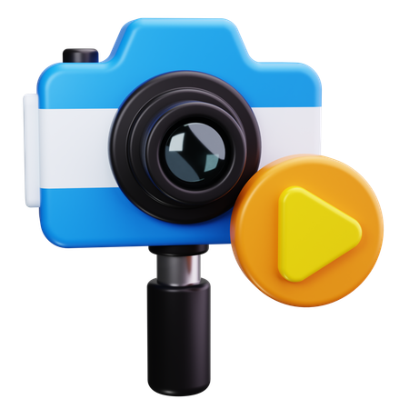 Cámara de vídeo con trípode  3D Icon