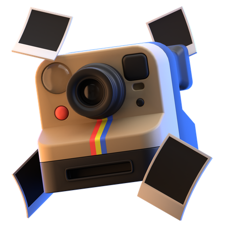 Cámara Polaroid  3D Icon