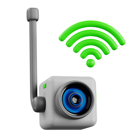 Cámara web inalámbrica  3D Icon