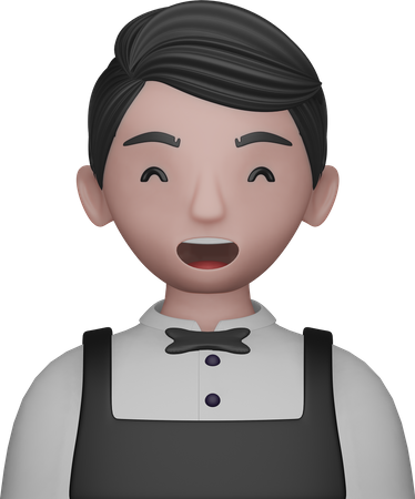 Avatar de camarero  3D Icon