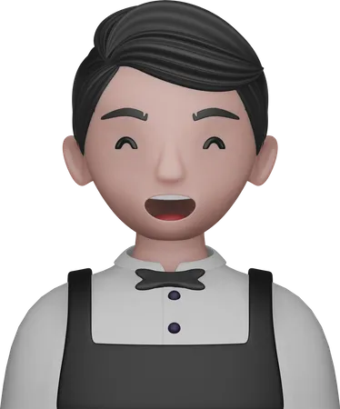 Avatar de camarero  3D Icon