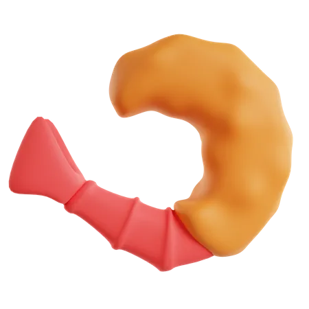 Camarón frito  3D Icon