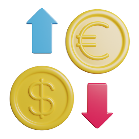 Câmbio monetário  3D Icon