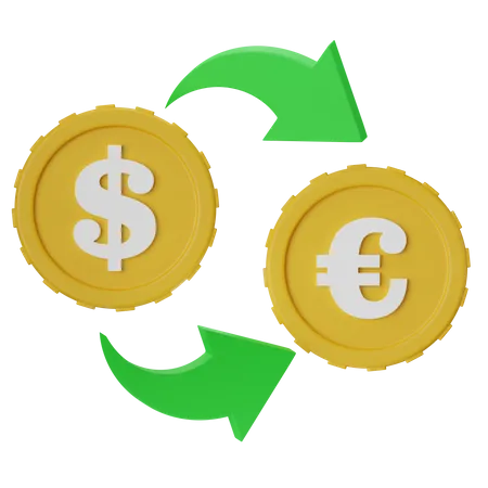 Câmbio monetário  3D Icon