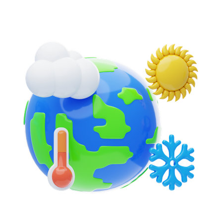 Cambio climático  3D Icon