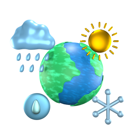 Cambio climático  3D Icon