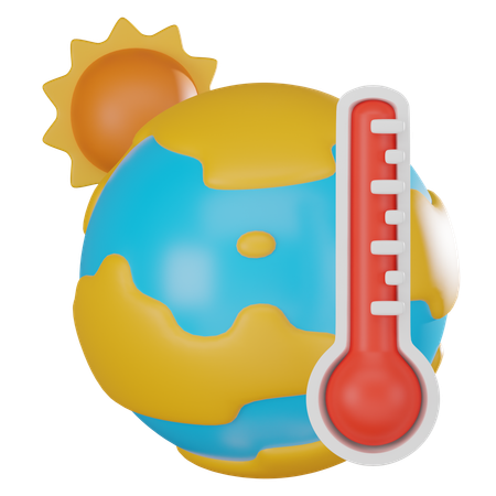 Cambio climático  3D Icon