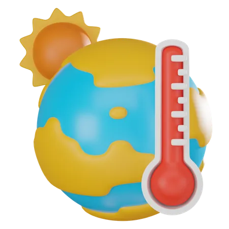 Cambio climático  3D Icon