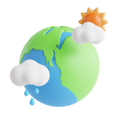 Cambio climático  3D Icon