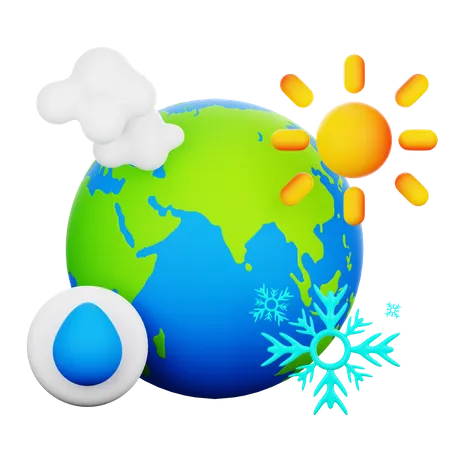 Cambio climático  3D Icon