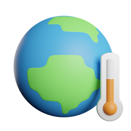 Cambio climático  3D Icon